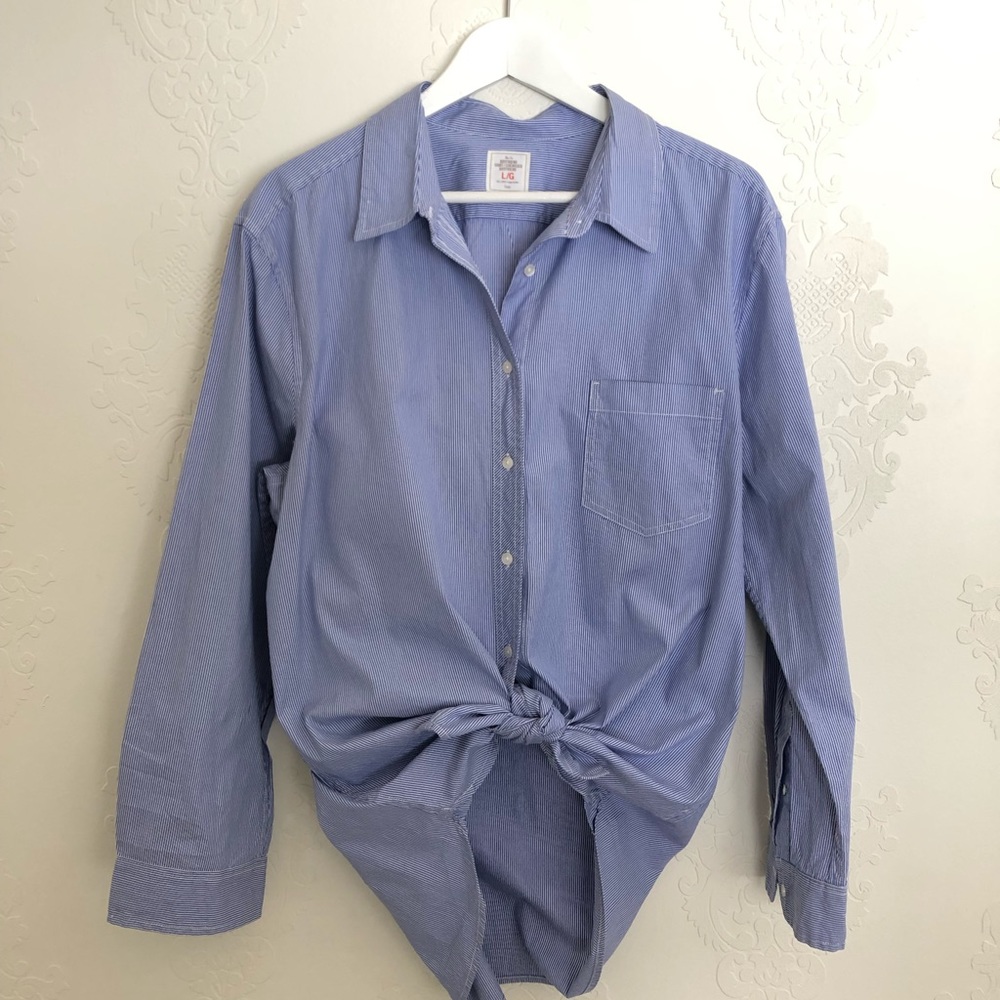 Gap ‘The Boyfriend’ Pin Striped Cotton Button Up